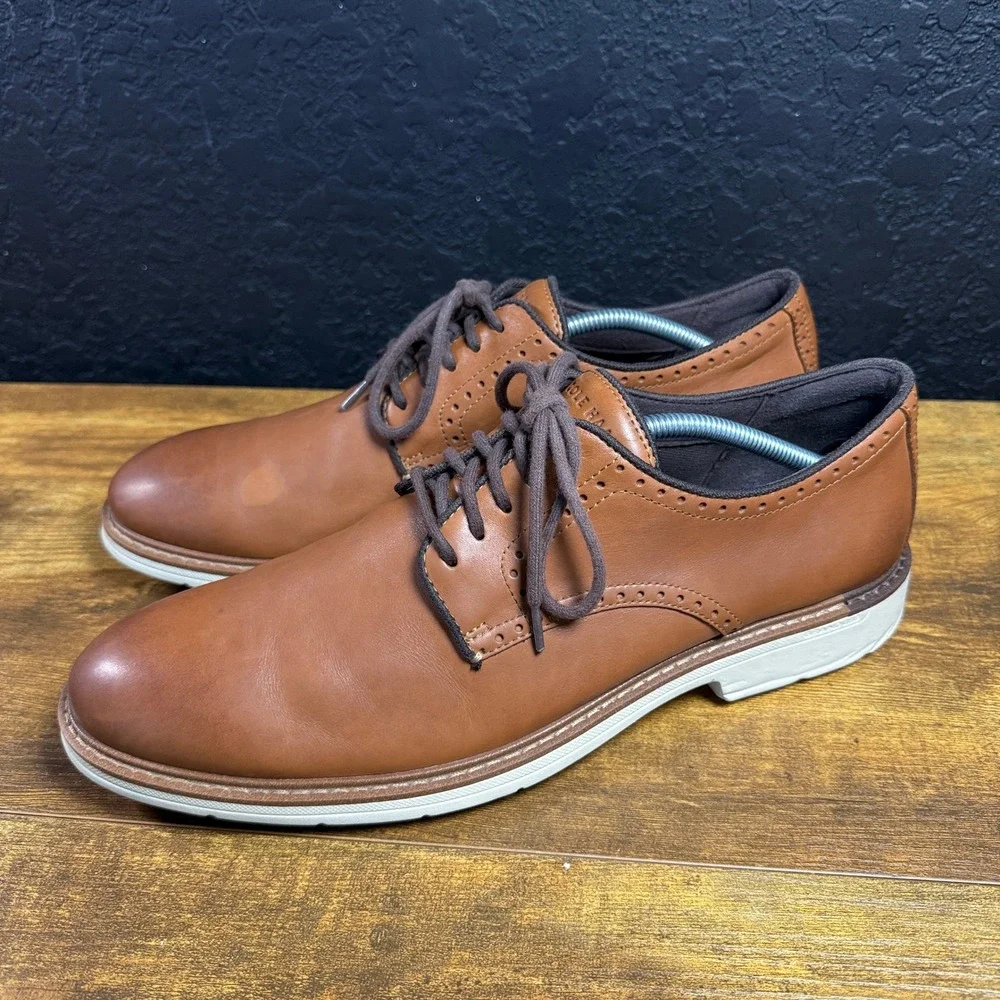 Cole Haan OriginalGrand C34125 Tan Leather Brogue Oxford Shoes Mens 11.5M